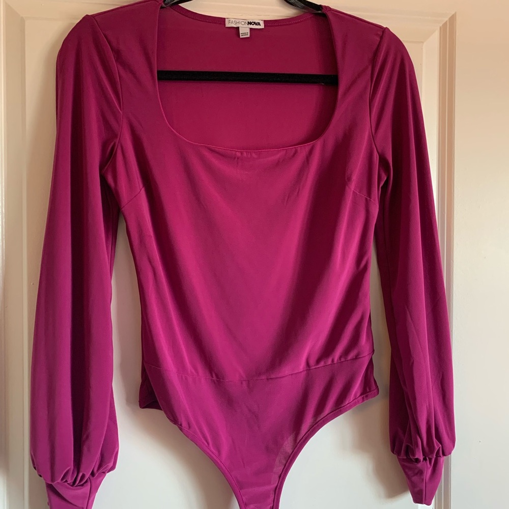 Bodysuit with slits going down both arms